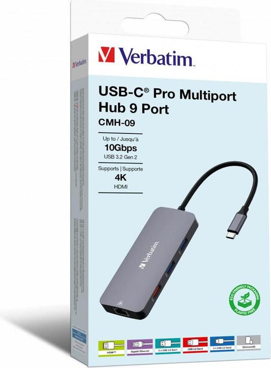 Produktbild Verbatim CMH-09 (USB-C, 9 Ports)