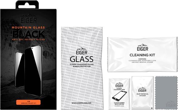 Actual product image Eiger Mountain Glass Black (1 Piece, Samsung Galaxy A71)