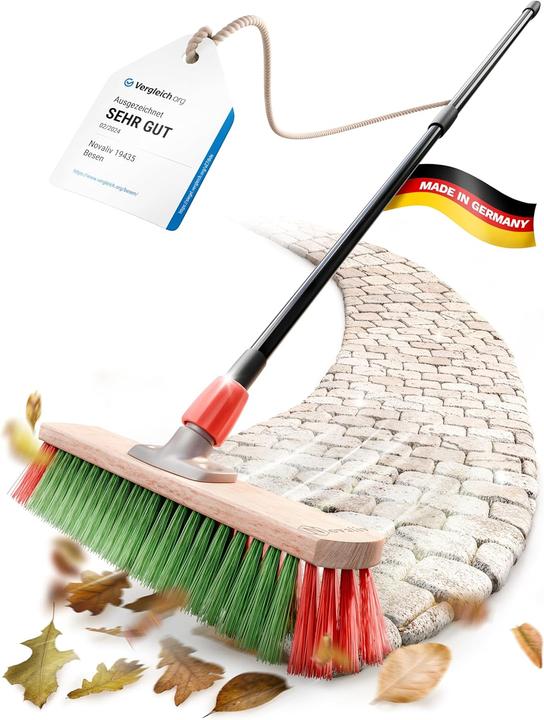 Actual product image Novaliv Sweeping Broom Broom with telescopic handle Street broom with handle Garden broom Industrial broom (1 pcs.)