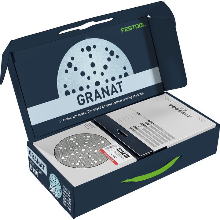 Actual product image Festool Grinding disc STF D150/48 GR set (P180, P60, P120, P220, P80, P320)