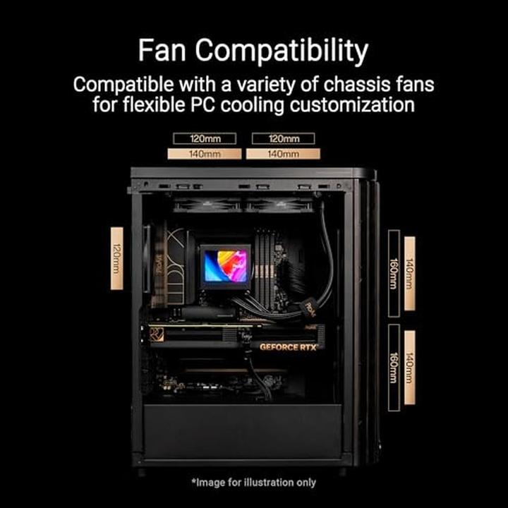 Produktbild ASUS Case PROART PA401 WOOD TG PWM BLACK (ATX)