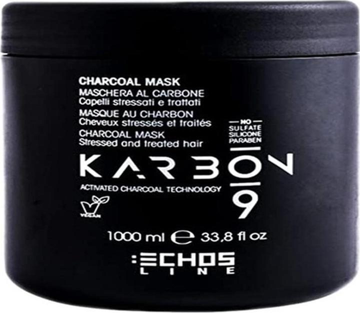 Echosline Karbon 9 Charcoal Vegan Organic Mask Carbon Based 1000ml Vanilla