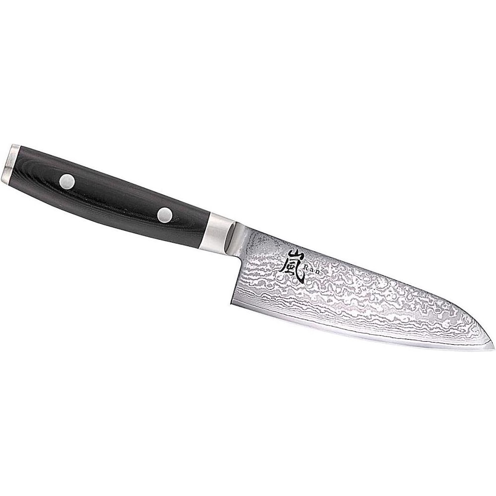 Yaxell Santoku Messer RAN SHORT, Küchenmesser, Schwarz