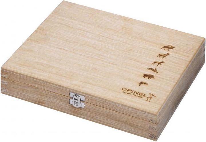 Produktbild Opinel Holzschatulle mit 6 N°08 Animalia (8.50 cm)