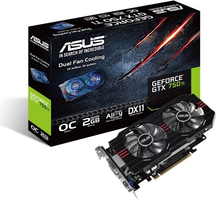 Actual product image ASUS Geforce GTX 750 Ti OC (2 GB)