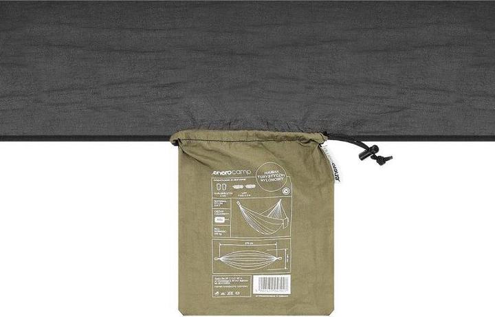 Produktbild Enero Camp Touristische Hängematte 2 Personen 270x140cm Grün Schwarz