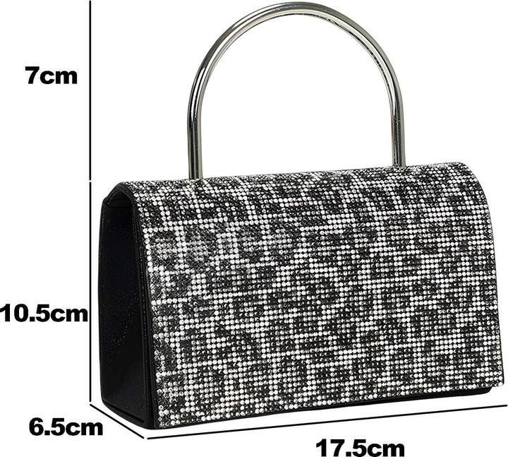 Immagine prodotto Avizar Damen Abendtasche Strassoptik Metallgriff