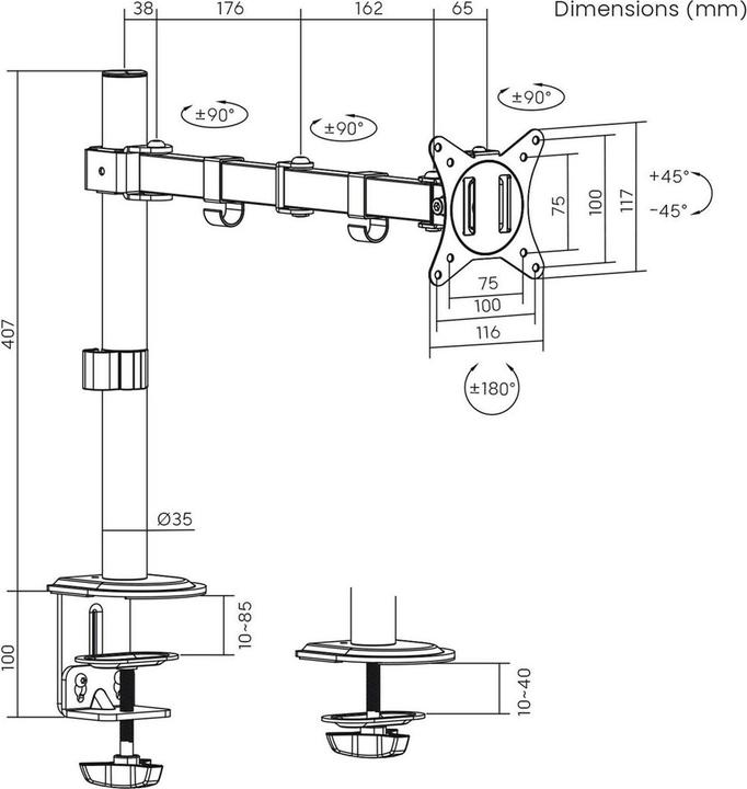 Produktbild Maclean MC-753N (Tisch, 32", 9 kg)