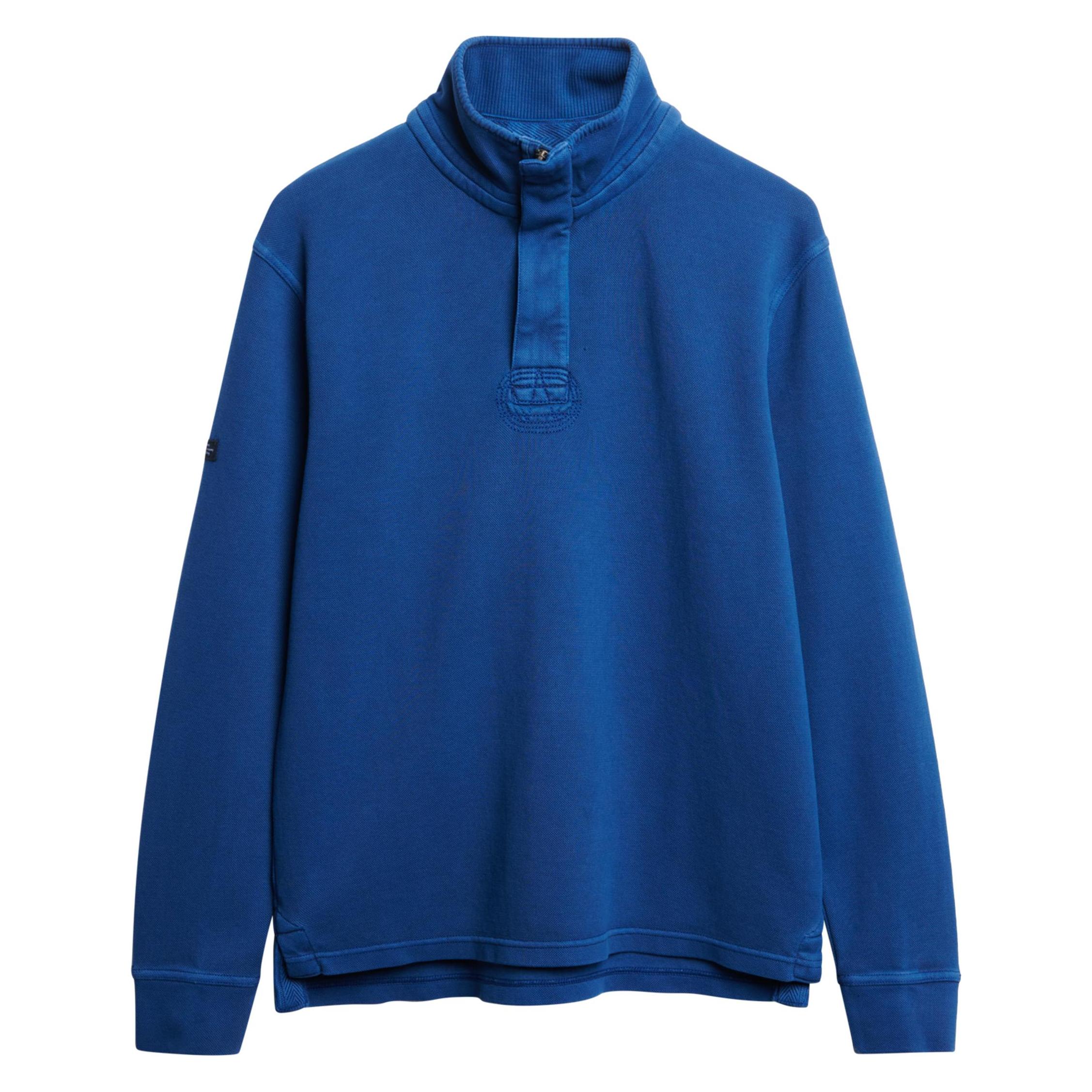 Superdry, Herren, Pullover, Cotton Classic Pique Sweatshirt Mit Reissverschluss, Blau, (Xl)