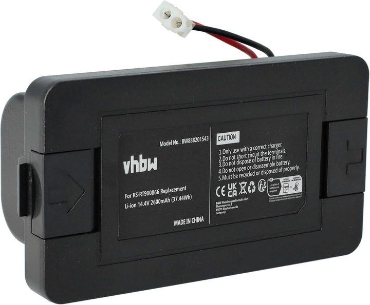 Produktbild Vhbw Ersatzakku für Rowenta RS-RT900866 Heimroboter (2600mAh, 14,4V)