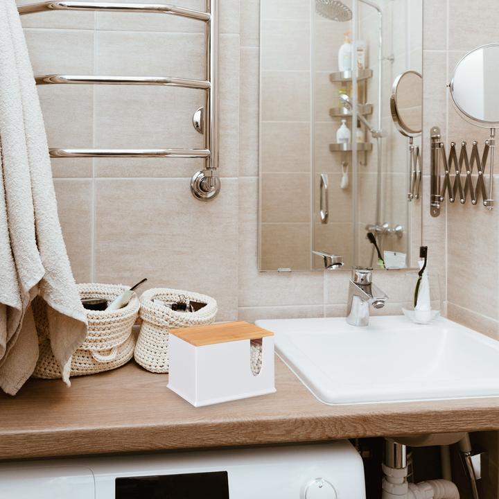 Actual product image Relaxdays Cotton Swab Storage Box