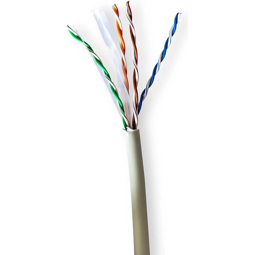 Thumbnail - Nedis Netzwerk-Kabel Rollen CAT6 Litzenleitung U/UTP Reines Kupfer 100.0 m Innenbereich (U/UTP, CAT6, 100 m), Netzwerkka...