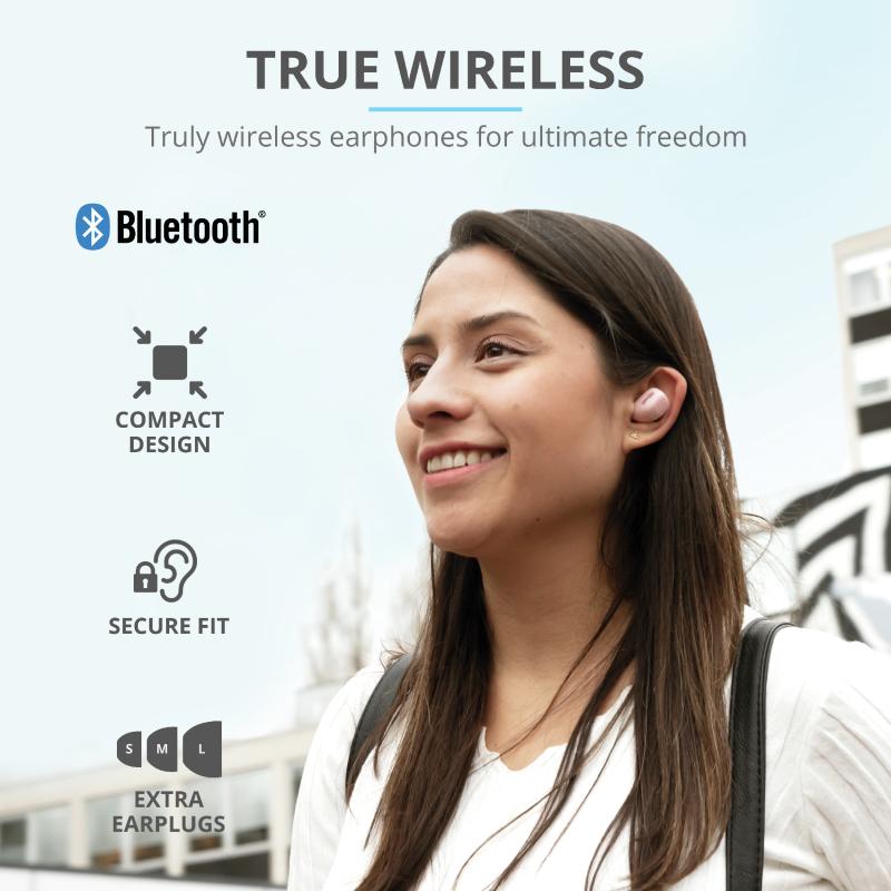 Thumbnail - Trust Nika Compact Blueth Earphones Pink (ANC, 8 h, Kabellos), Kopfhörer, Pink