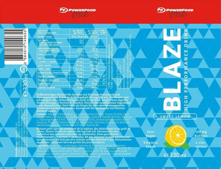 Produktbild Powerfood One Blaze (Lemon, 24 x)