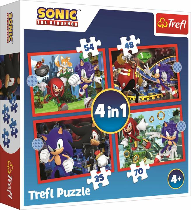 Immagine prodotto Trefl Sonic Puzzle 4 in 1 - Il riccio (70 pezzi)
