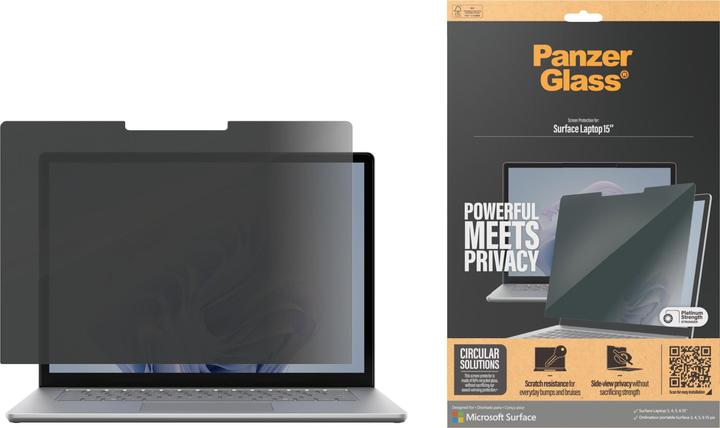 Produktbild PanzerGlass ® Privacy Filters Microsoft Surface Laptop 15" | 6 | 5 | 4 | 3, Polyethylenterephth (2255.27", 3:2)