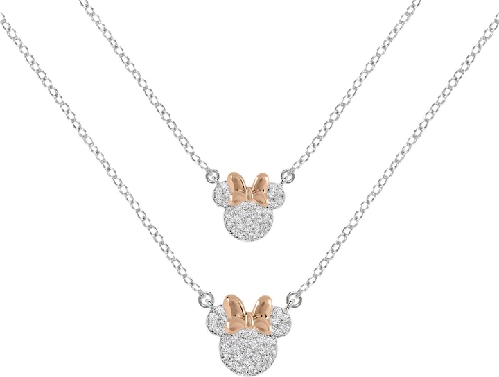 Image du produit NoName MINNIE - Set Maman & Fille - 2 Colliers Shiny en Laiton Plaqué Argent (Argent Sterling)