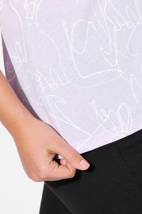 Actual product image Ulla Popken Abstract Animal Print Short Sleeve Tee (42, 44)