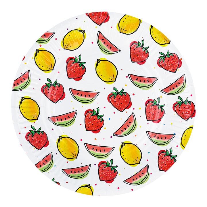 Produktbild Boland 8 Papierteller Fruit (23 cm) (8 x)