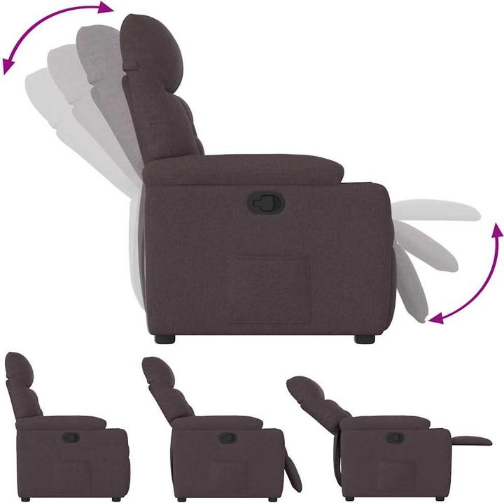 Produktbild vidaXL Relaxsessel Dunkelbraun Stoff