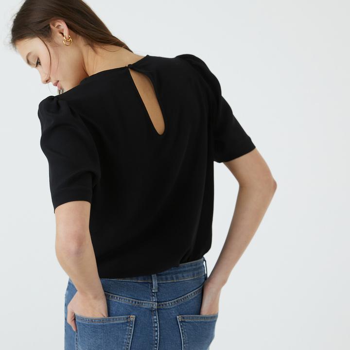 Produktbild La Redoute Collections Bluse mit rundem Ausschnitt (36)