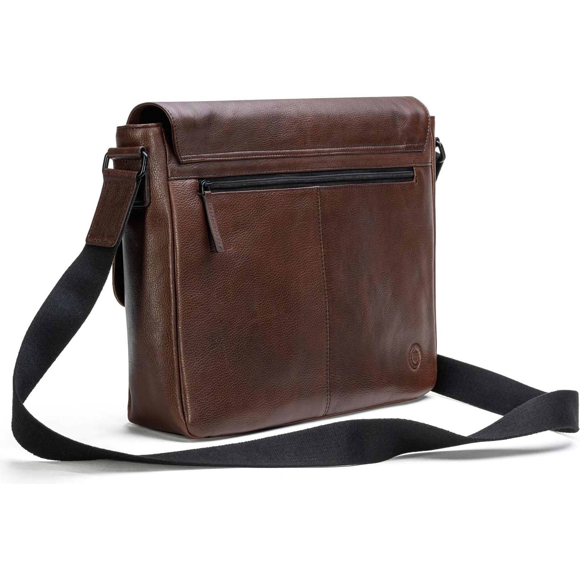 Thumbnail - Farmhood, Handtasche, Memphis Aktentaschen Messenger Leder 38 cm Laptopfach, Braun