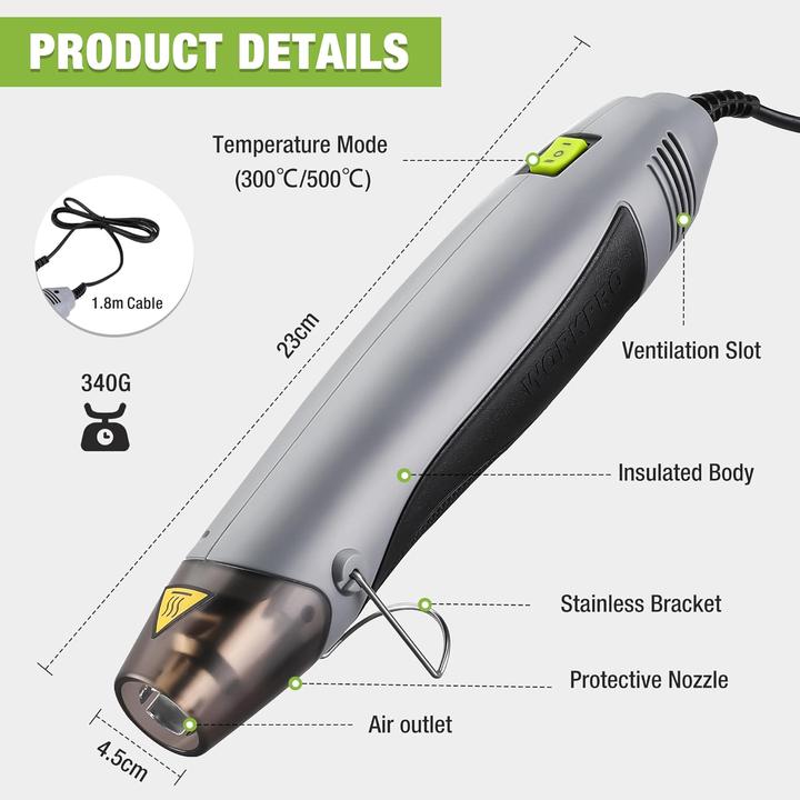 Produktbild Workpro Mini Heissluftpistole