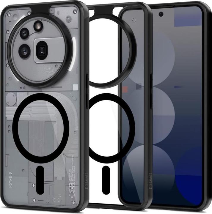 Image du produit 4Kom MagMat MagSafe Case for Nothing Phone 3A Pro - Clear Black (Nothing Phone (3a) Pro)
