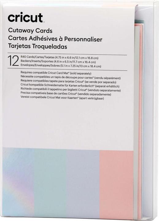 Cricut Cut-Away Cards Pastel R40 12,1cm x 16,8cm 12-pack (P)