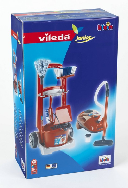 Actual product image Theo Klein Vileda broom cart + vacuum cleaner