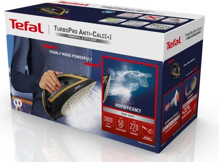 Produktbild Tefal FV 5696 Turbo Pro Dampfbügeleisen (3000 W, 270 g/min)