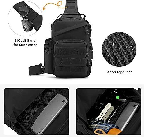 Actual product image Only-Bags.Store Tactical Chest Bag Military Shoulder Bag Tactical Chest Sling Pack Crossbody Bag