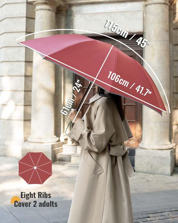 Produktbild Alopini Regenschirm Grosser sturmfester reflektierender Taschenschirm