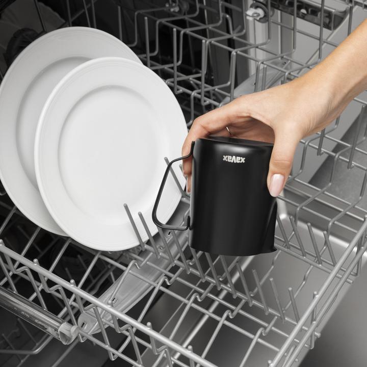 Image du produit Xavax Pot à lait Barista en acier inoxydable, pot à mousse de lait, 350ml, noir mat