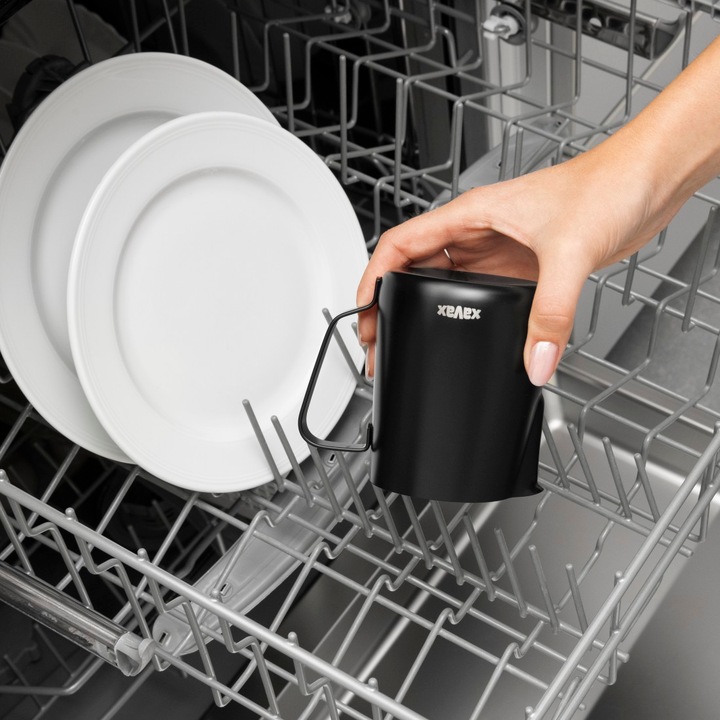 Image du produit Xavax Pot à lait Barista en acier inoxydable, pot à mousse de lait, 350ml, noir mat (0.35 l)