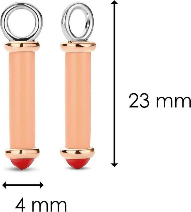 Produktbild Ti Sento Milano Einhänger für Creolen korallenpink bicolor 9234CP (925 Sterling Silber)