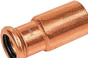 Produktbild Sanha reduktionsmuffe 15x12mm - 15x12 mm med 1 muffe. Cu press. M og V bakker (Rohrreduktion)