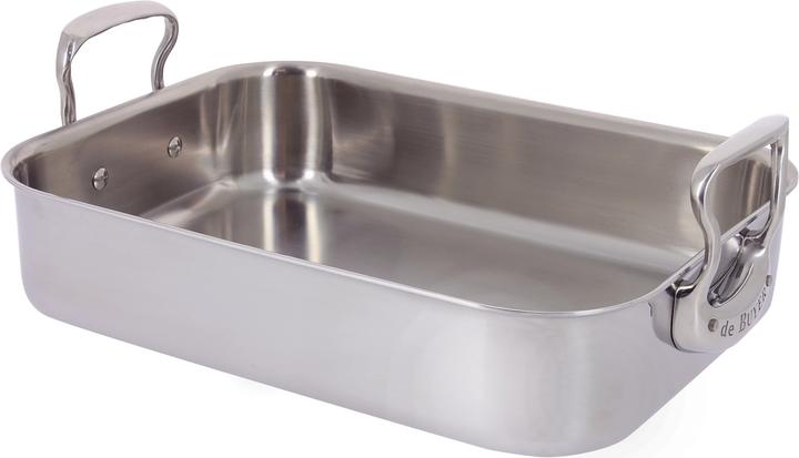 de Buyer Affinity Bratplatte Edelstahl 35X25 cm (Bräter + Schmortopf, Aluminium, Edelstahl, 35 x 13.35 cm)