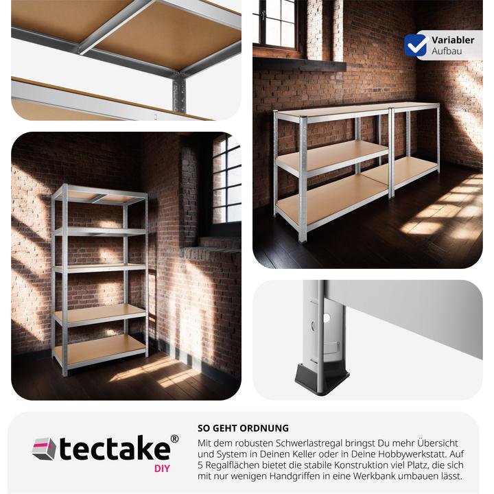 Image du produit tectake Etagère charge lourde 5 plateaux Ludvig