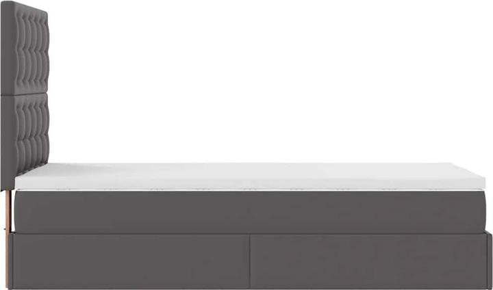 Image du produit VidaXL Lit Ottoman avec matelas Noir 100x200 cm Similicuir (100 x 200 cm)