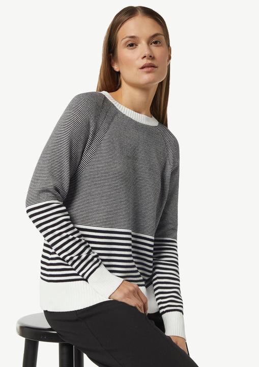 Image du produit Comma Strickpullover Baumwollpullover mit Streifen (42)