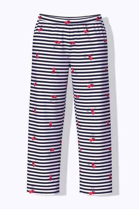 Produktbild Ulla Popken Pyjamahose, uni / Herzen, langes Bein (42, 44)