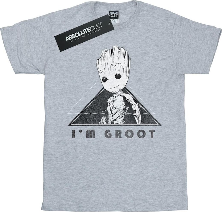Actual product image Mens Guardians Of The Galaxy Vol. 2 Groot Mono Triangle T-Shirt (XL)