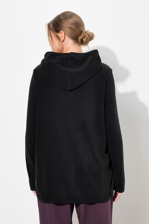 Produktbild Ulla Popken Fleece-Troyer, kurz, Oversized, Kapuze, Langarm, recycelt (62)