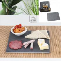 Actual product image Cepewa Slate plate, square, approx. 25x25 cm