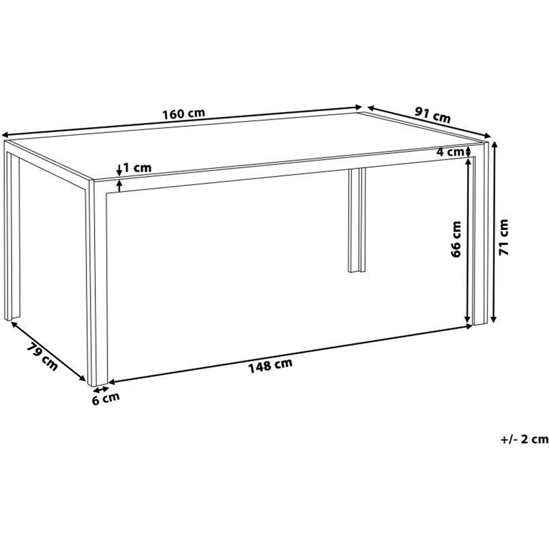 Thumbnail - Beliani, Gartentisch + Balkontisch, Catania (160 cm)