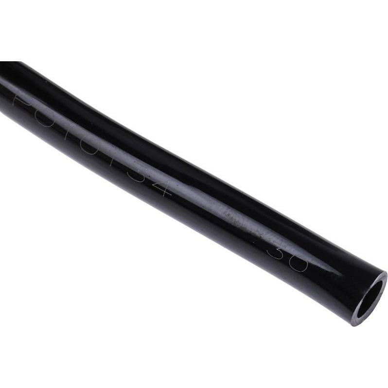RS PRO Polyurethane Tube, Black 4mm ID, 6mm OD (9172369)