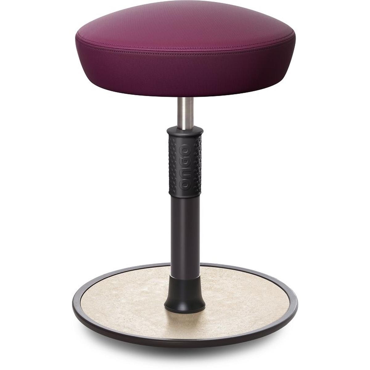 Ongo, Bürostuhl, Sitz- Stehhocker Free Regular Hutsitz skai Nature Base Lila schwarz /creme