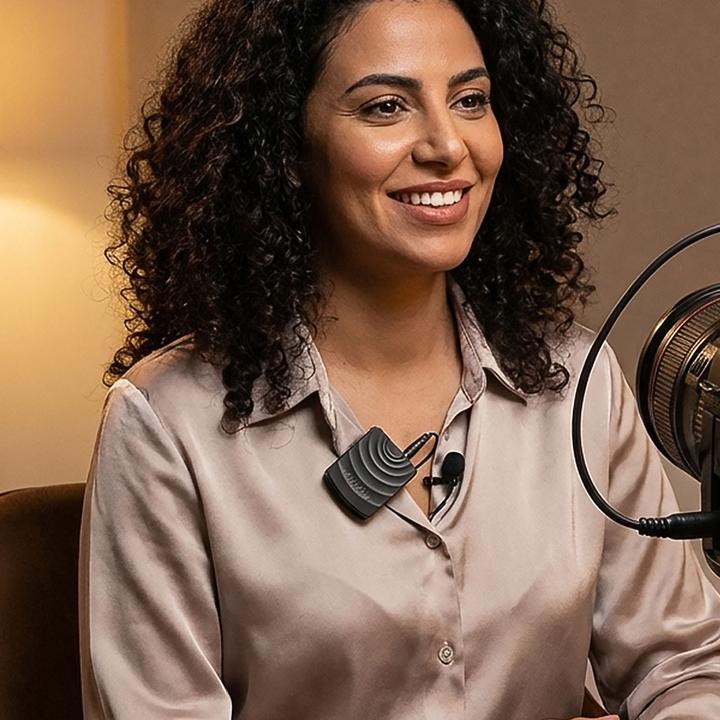 Immagine prodotto Auvisio Radio microfono con ricevitore per connessione jack 3,5 mm, 2,4 GHz, 25 m