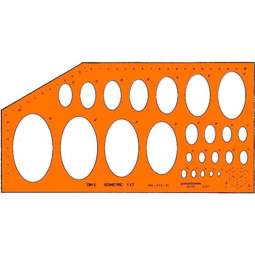 DUX Ellipsenschablone Isometric (Kunststoff) (1170)